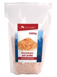Zdravý den - Himalájská sůl jedlá růžová hrubě mletá - 1000g
