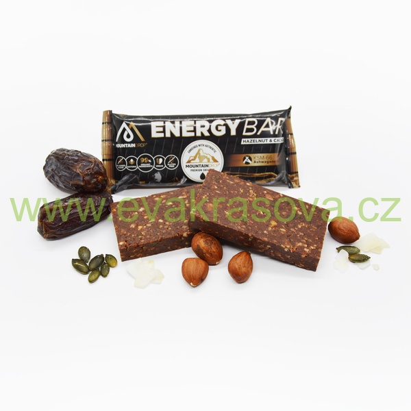 Mountaindrop - energetická tyčinka příchuť kakao a lískový ořech - 45 g